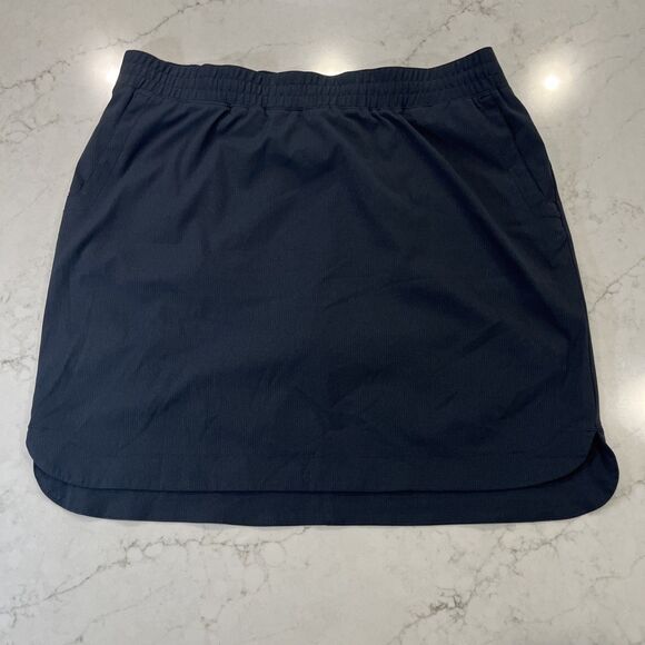 Duluth Trading Breezeshooter Skort Black Active SZ 18 Travel Pull On Pockets - Picture 1 of 11